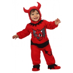Costume Bébé Noël - Body Manches Longues Diable/lutin, Rouge, Taille 1 à 24 Mois - Pyjama Fête, Cadeau Naissance