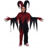 Déguisement Arlequin rouge et noir enfant idéal pour se déguiser pour Halloween