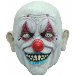 Masque clown Crappy ultra réalise, idéal pour incarner un clown qui fait peur à Halloween