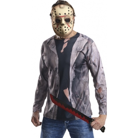 Kit de déguisement Jason Vendredi 13, masque en mousse de latex et machette