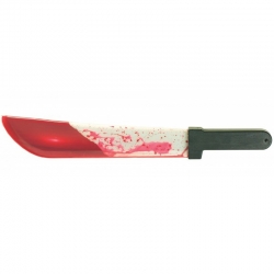Grande machette du tueur du film Scream d'environ 50 cm de long avec faux sang  - Ghost Face cosplay