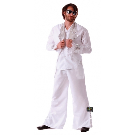 Déguisement disco fever blanc