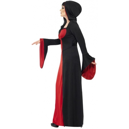 Déguisement Halloween grande taille, robe de vampire noir et rouge