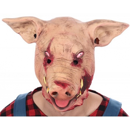 Masque cochon intégral en latex, transformez vous en un véritable personnage de film d'horreur