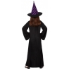 Robe de sorcière noir et violet avec chapeau pour filles de 3 à 12 ans Robe de sorcière noir et violet avec chapeau pour filles de 3 à 12 ans