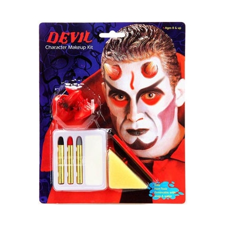 Maquillage diable avec cornes Maquillage diable avec cornes