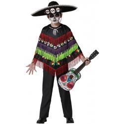 Poncho Halloween mexicain pour enfant convient aussi bien aux garçons qu'aux filles