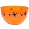 Saladier orange Halloween décoré de sorcières et de chauves-souris Saladier orange Halloween décoré de sorcières et de chauves-souris