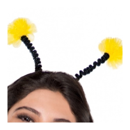 serre-tête avec antennes d'abeille, accessoire du déguisement d'abeille pour femme