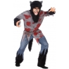 déguisement homme loup garou idéal pour se déguiser pour halloween, costume avec pantalon, t-shirt, ceinture et cagoule