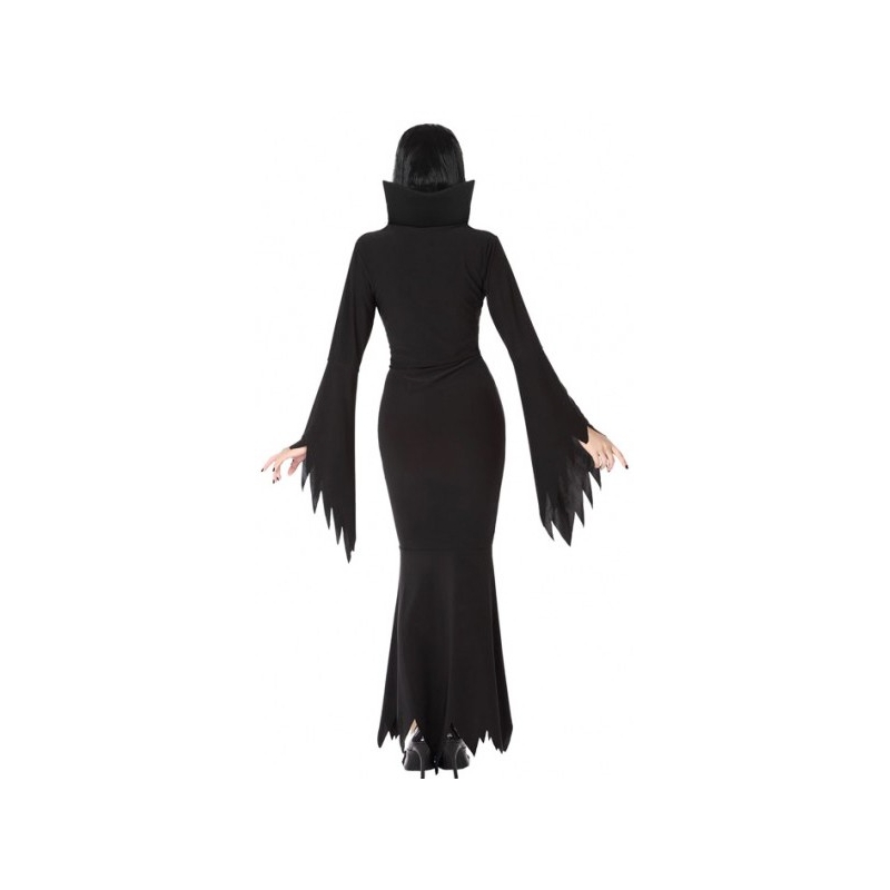 Déguisement femme Morticia disponible en tailles S, M/L et XL