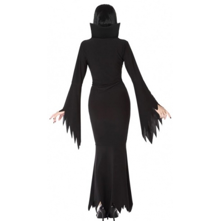 Déguisement femme Morticia disponible en tailles S, M/L et XL