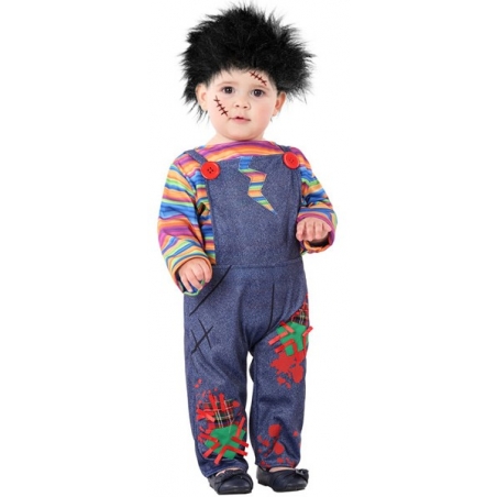 Déguisement Chucky pour bébé de 6 mois à 36 mois, transformez bébé en un véritable personnage de film d'horreur
