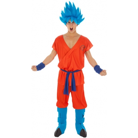 Cosplay Son Goku bleu pour homme Dragon Ball Super sous licence officielle - Manga