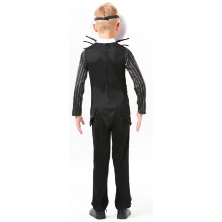 Déguisement l'étrange de noël de Mr Jack, Jack Skellington pour garçon - pantalon, chemise avec veste, nœud papillon et masque