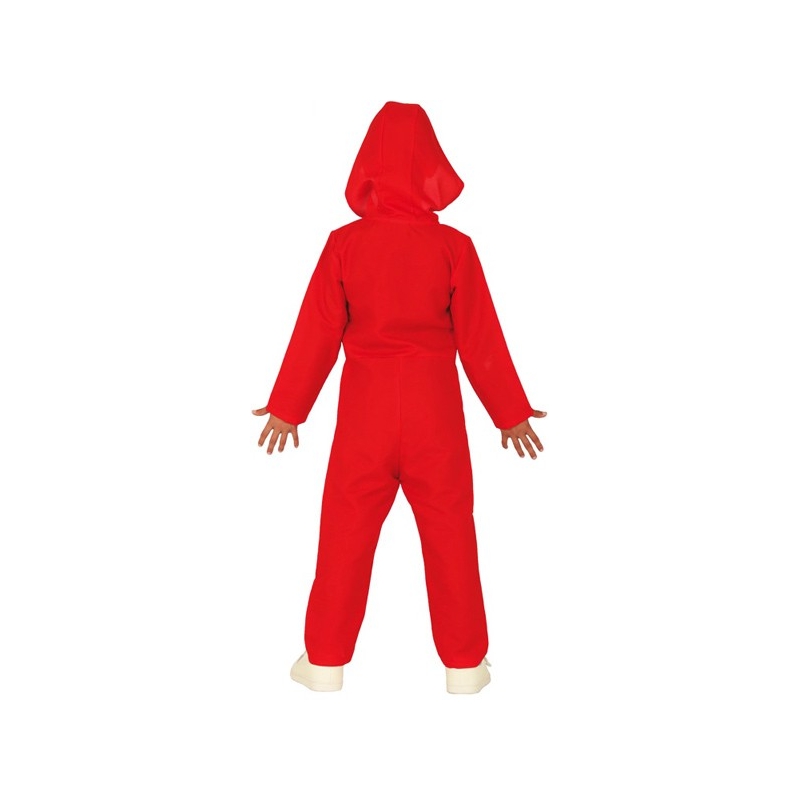 déguisement combinaison rouge de braqueur pour enfants et adolescents de 5 ans à 14 ans