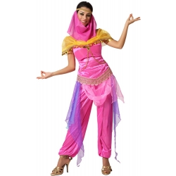 déguisement princesse Jasmine femme incarnez une princesse de dessin animé dans ce déguisement de princesse orientale rose