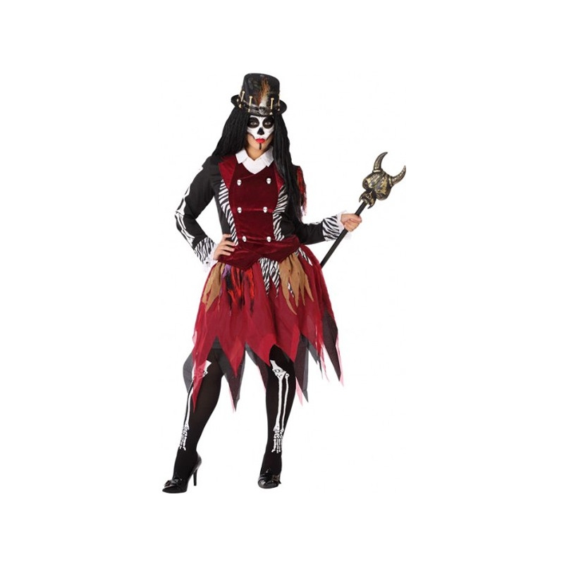 Déguisement de femme vaudou grande taille avec haut et jupe idéal pour Halloween