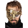 Demi masque Steampunk couleur or pour homme Demi masque Steampunk couleur or pour homme