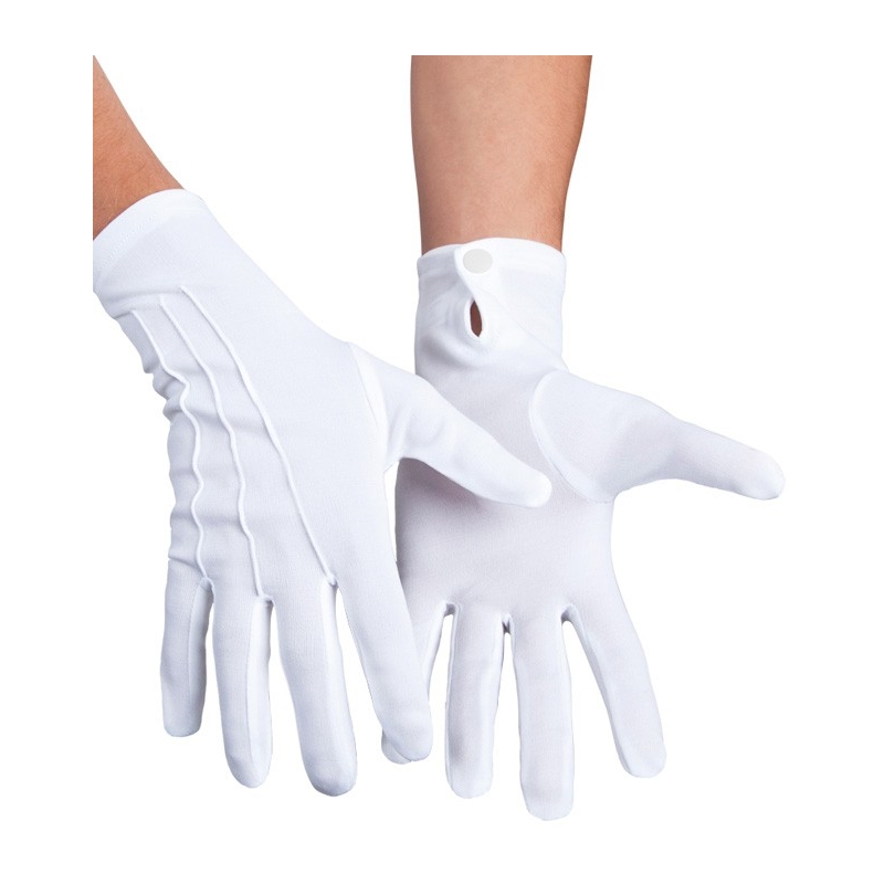 Gants blancs extensible - Magie du Déguisement - costumes et