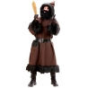 Costume de Père fouettard long manteau marron à capuche avec ceinture - Saint Nicolas