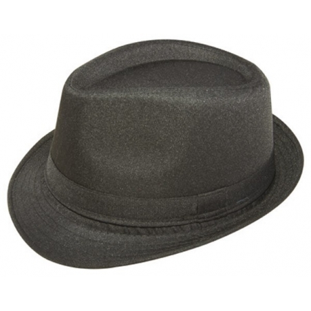 Chapeau borsalino noir adulte, le chapeau de gangster des années 20