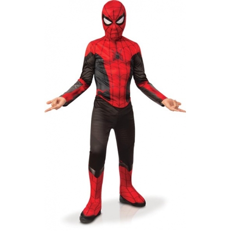 Déguisement Spiderman rouge et noir pour enfant, sous licence officielle Marvel