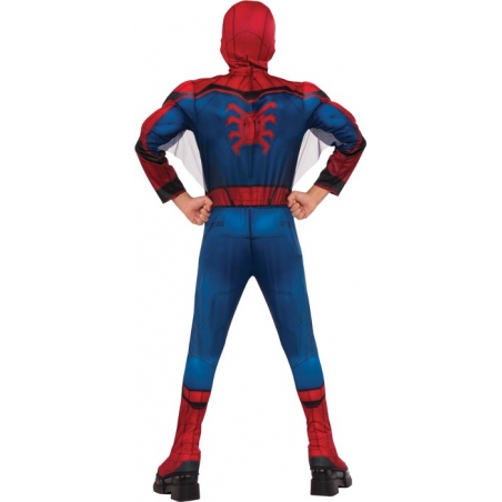 Costume Marvel Spider-Man Home Coming pour garçon, combinaison rembourrée avec ailes et masque