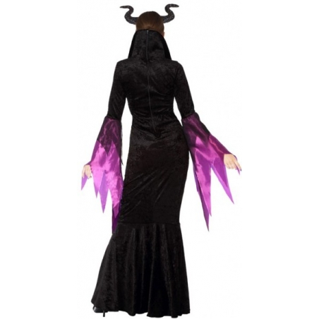 Déguisement reine Maléfique pour femme disponible de la taille S au XL idéale pour incarner un personnage de dessin animé Déguisement reine Maléfique pour femme disponible de la taille S au XL idéale pour incarner un personnage de dessin animé