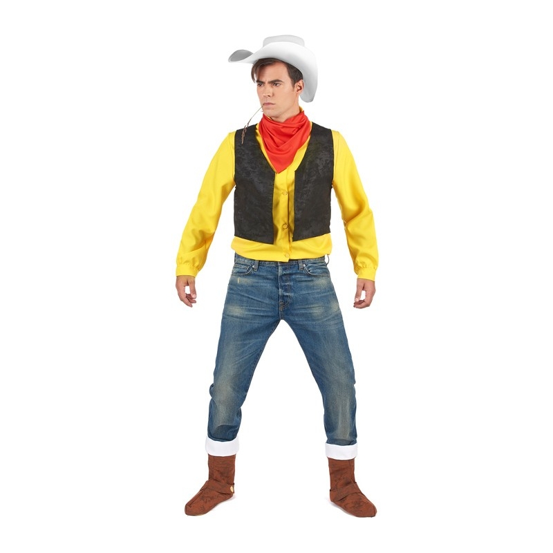 Déguisement de Lucky Luke avec chapeau, également disponible en grandes tailles XXL