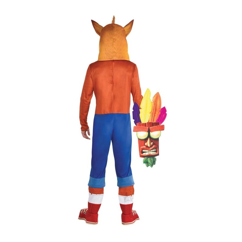 Costume de Crash Bandicoot avec masque, incarnez le héros du jeu vidéo PlayStation