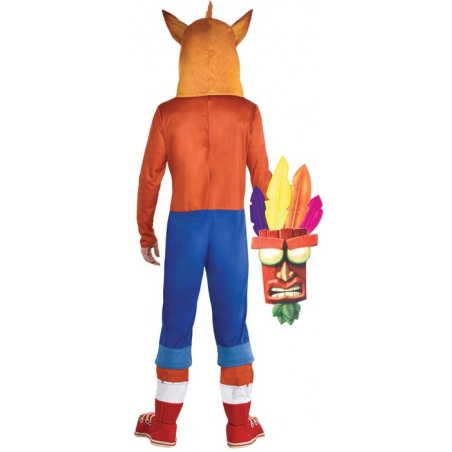Costume de Crash Bandicoot avec masque, incarnez le héros du jeu vidéo PlayStation