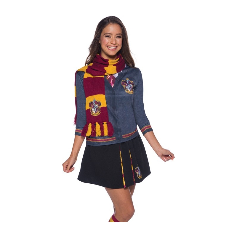 Arbore les couleurs de la maison Gryffondor même en hiver, écharpe luxe Harry Potter 