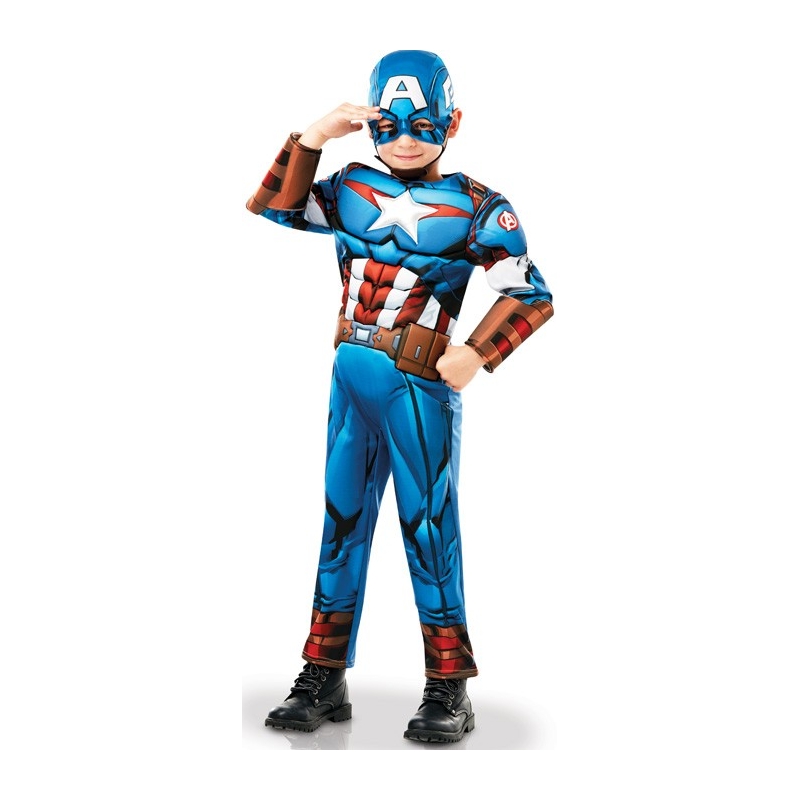 Déguisement de Captain America deluxe pour garçon de 3 à 8 ans - Marvel