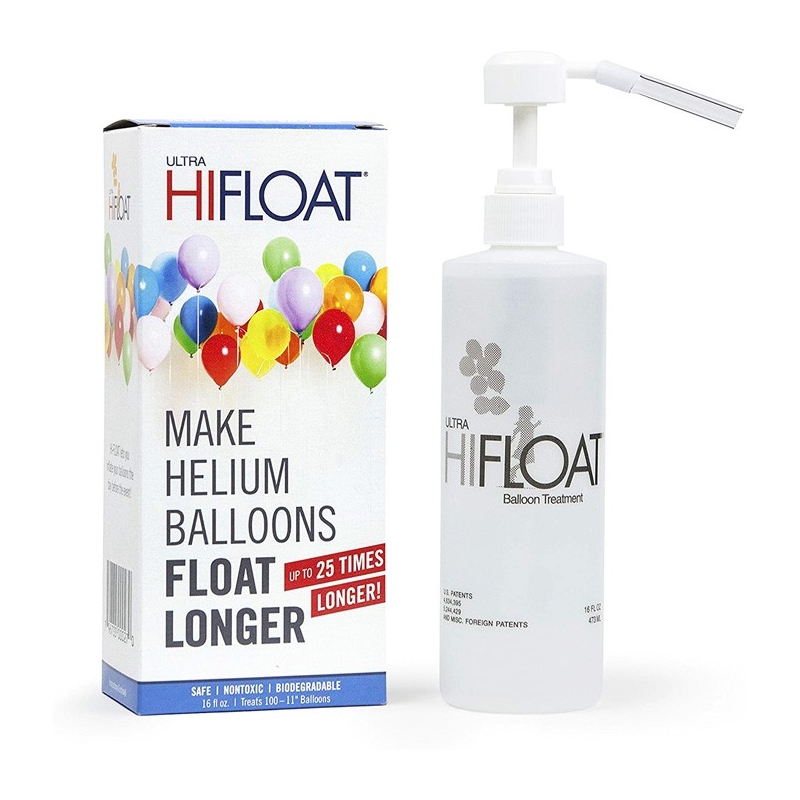 Hi-Float prolonge la flottaison de 100 Ballons Hélium - Magie du Déguisement