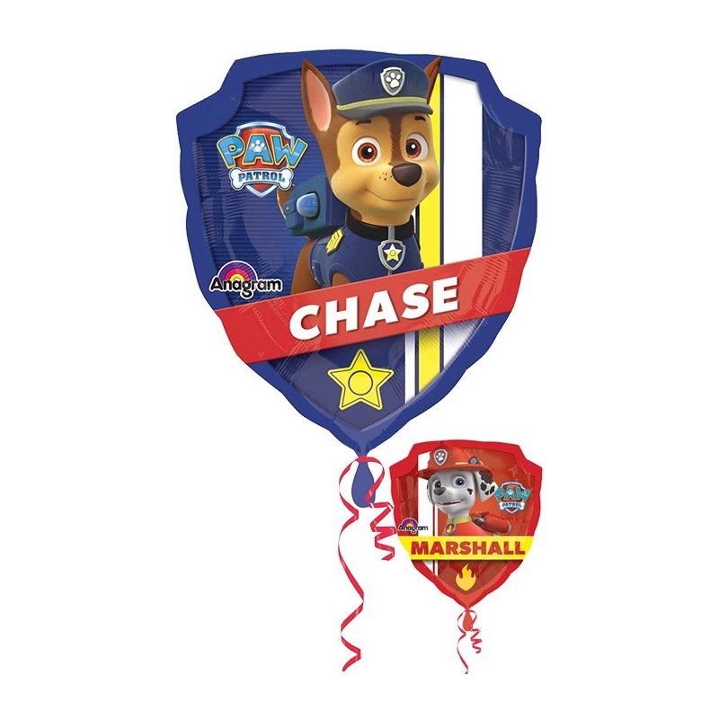 Ballon Hélium Pat'Patrouille double faces Chase et Marcus