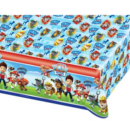 Nappe Pat Patrouille en plastique 180 x 120 cm, décoration de table Paw Patrol