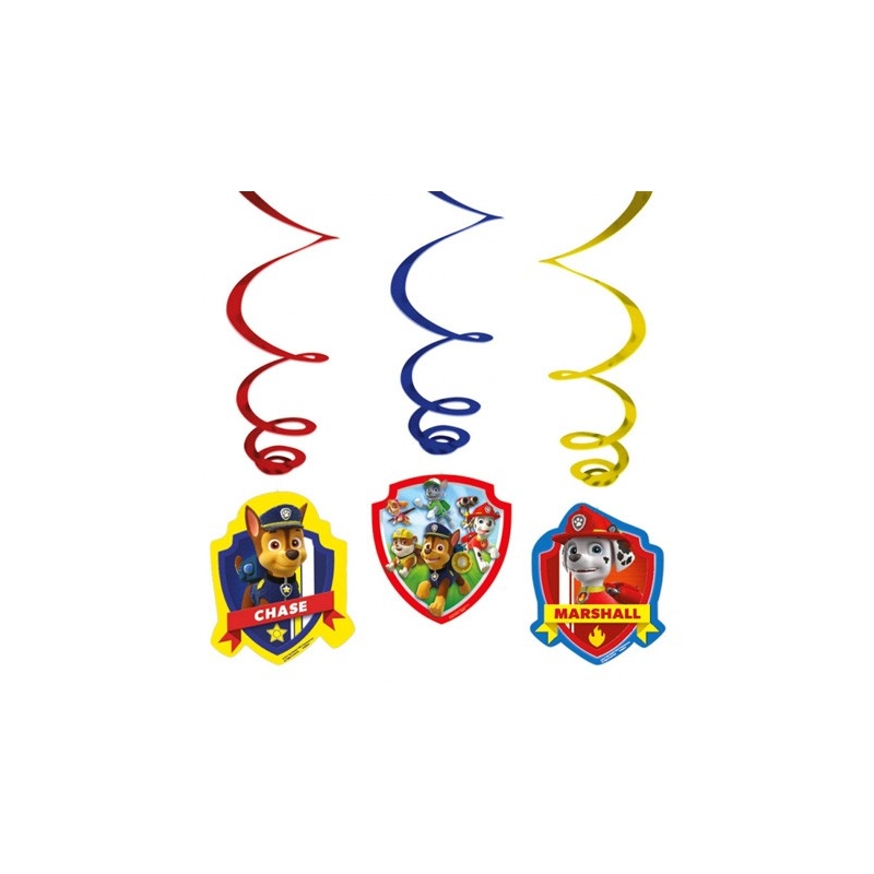 Décoration Pat' Patrouille à suspendre en forme de spirale