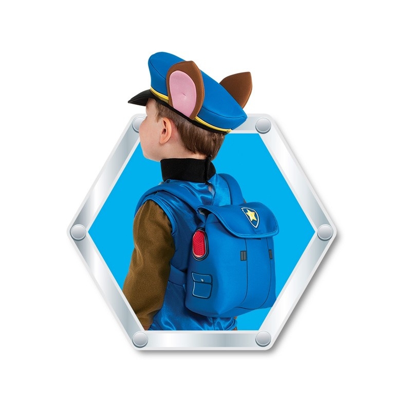 Sac à dos de Chase inclus dans le costume Pat Patrouille sous licence officielle