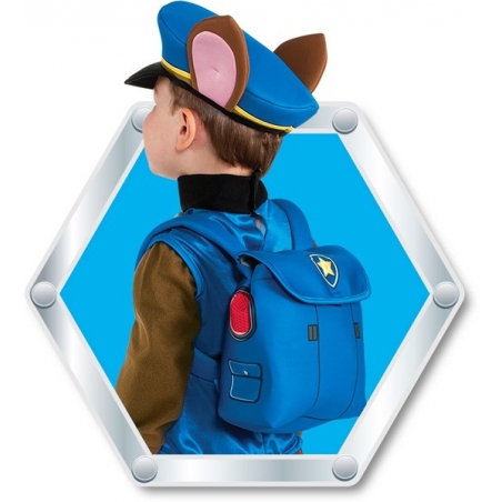 Sac à dos de Chase inclus dans le costume Pat Patrouille sous licence officielle Sac à dos de Chase inclus dans le costume Pat Patrouille sous licence officielle