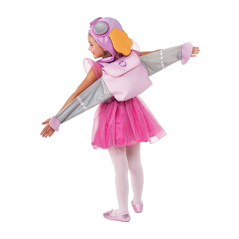 Costume de Stella de la Pat'Patrouille Nickelodeon pour enfants, tenue rose  avec chapeau et sac à dos, choix de tailles
