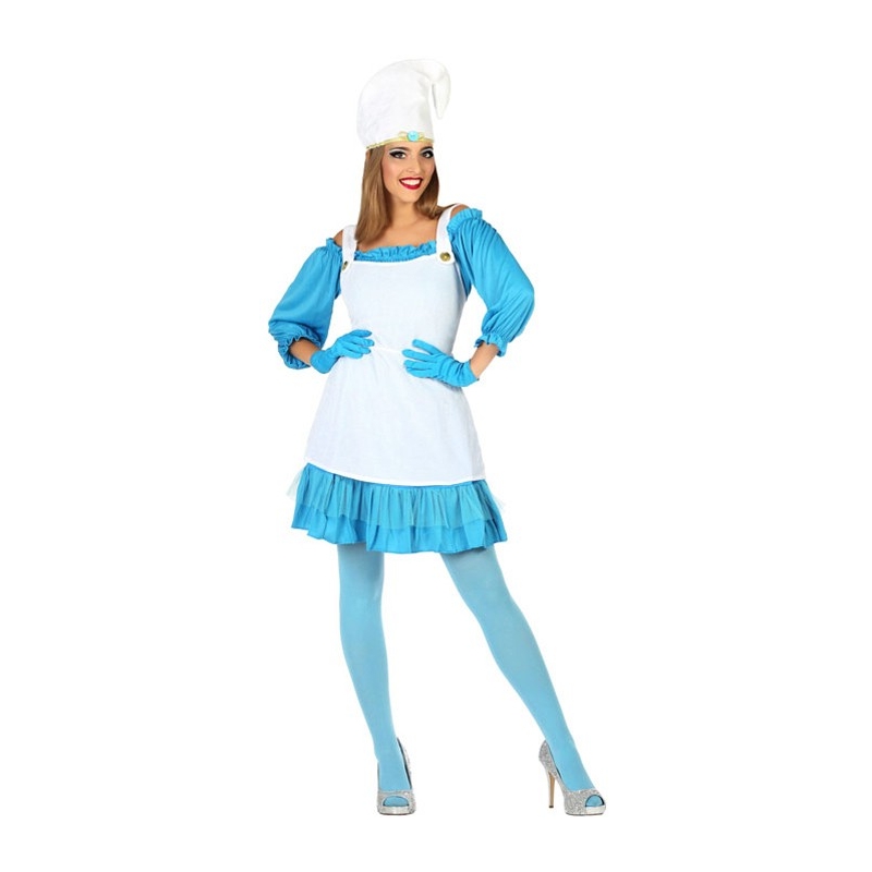 déguisement le lutin bleu pour femme idéal pour incarner un schtroumpf