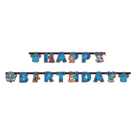 Guirlande Pat Patrouille "Happy Birthday" - Décoration fête d'anniversaire