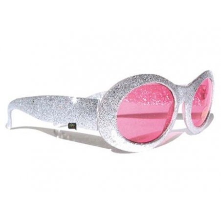 Lunettes Disco Paillettes Argent - accessoires