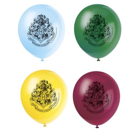 8 Ballons Harry Potter en latex d'environ 30 cm gonflage à l'air ou à l'hélium