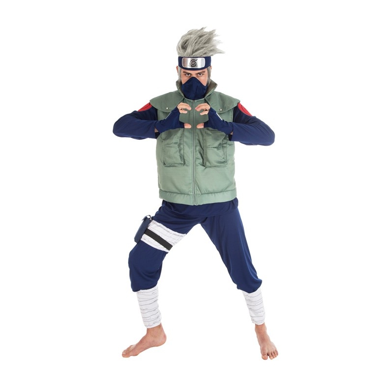 Déguisement de Kakashi pour homme avec mitaines et masque, incarnez ce héros du manga Naruto Shippuden