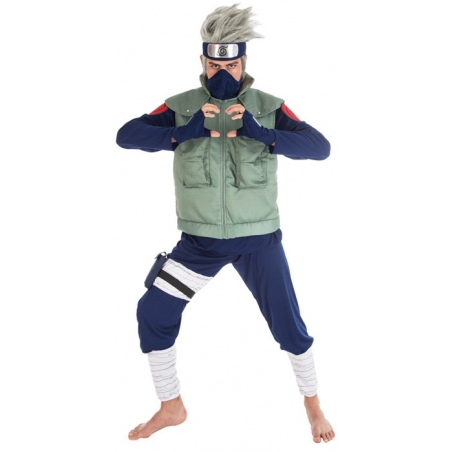 Déguisement de Kakashi pour homme avec mitaines et masque, incarnez ce héros du manga Naruto Shippuden