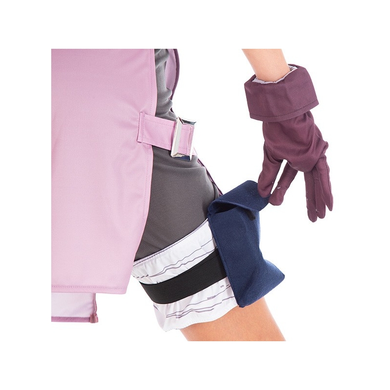 Gants et pochette du déguisement de Sakura pour femme manga Naruto Shippuden