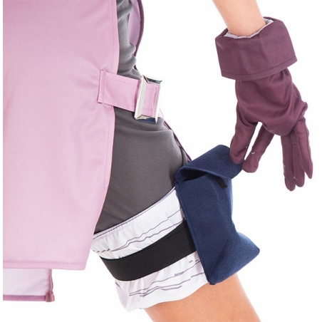 Gants et pochette du déguisement de Sakura pour femme manga Naruto Shippuden