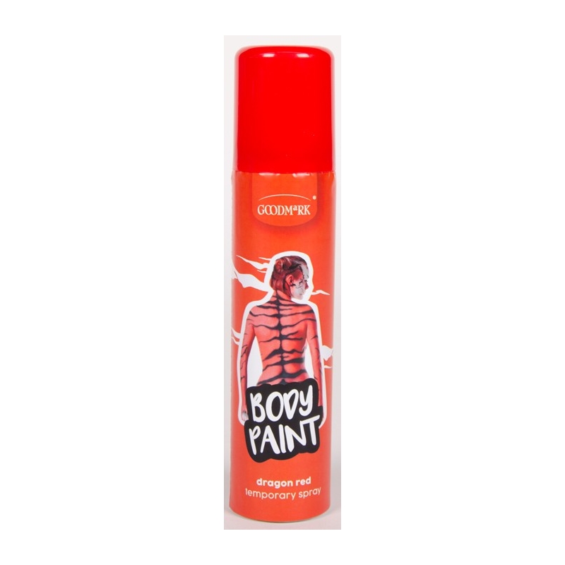 Spray de maquillage rouge pour le corps 75 ml, réalisez facilement votre maquillage de diable pour Halloween